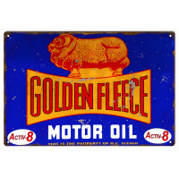Golden Fleece Motor Oil Metal Sign - 12" x 18"