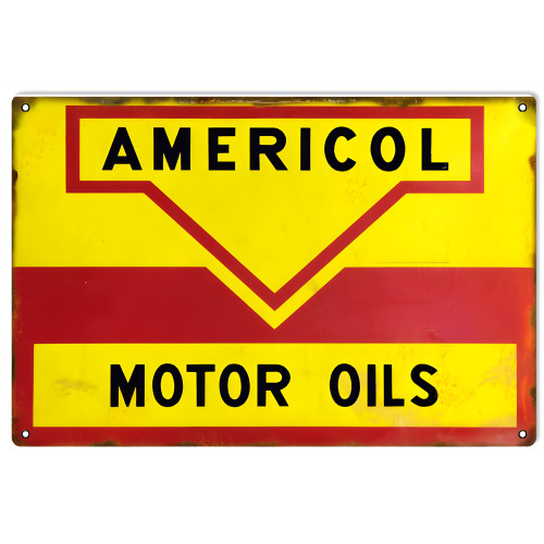 Americol Motor Oils Metal Sign - 12" x 18"