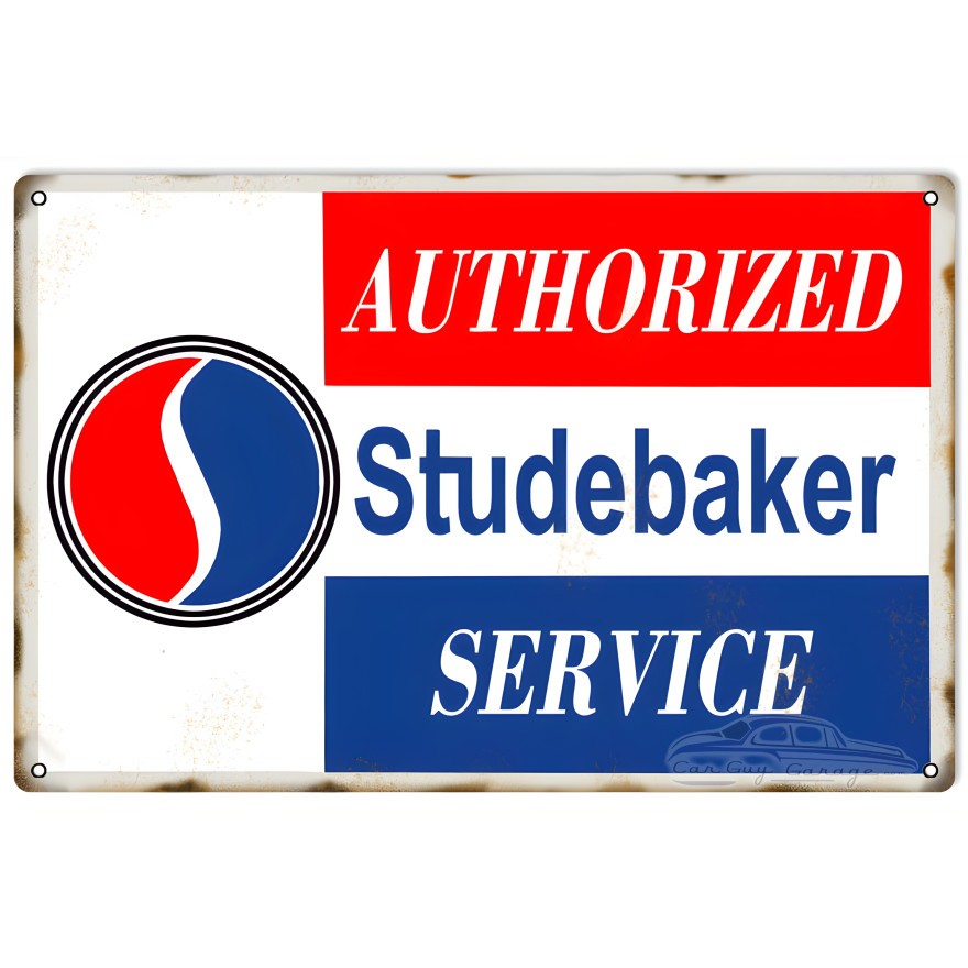 Authorized Studebaker Service Metal Sign - 16" x 24" Authorized Studebaker Service Metal Sign - 16" x 24"