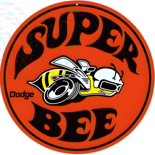 Dodge Super Bee Metal Sign - 18" Round