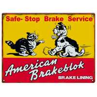 American Brakeblok Service Metal Sign - 9" x 12"