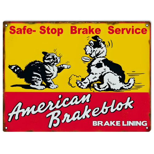 American Brakeblok Service Metal Sign - 9" x 12"