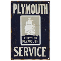Chrysler Plymouth Service Metal Sign - 12" x 18"