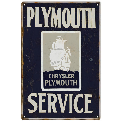 Chrysler Plymouth Service Metal Sign - 12" x 18"