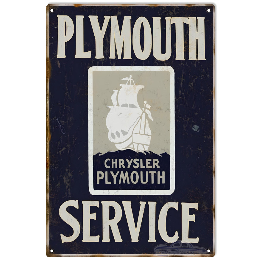 Chrysler Plymouth Service Metal Sign - 12" x 18" Chrysler Plymouth Service Metal Sign - 12" x 18"