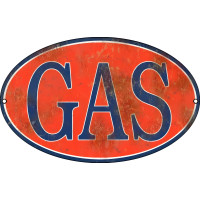 Reproduction Nostalgic Gas Sign Metal Sign - 9" x 14"