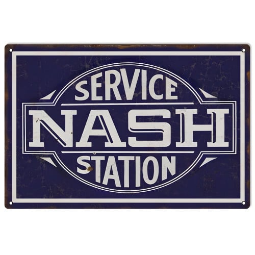 Nash Service Station Metal Sign - 12" x 18"