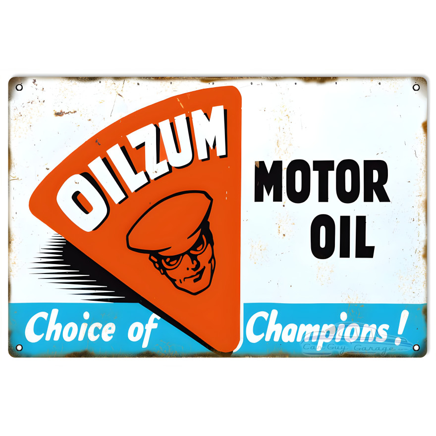 Oilzum Choice Of Champions Motor Oil Metal Sign - 12" x 18" Oilzum Choice Of Champions Motor Oil Metal Sign - 12" x 18"