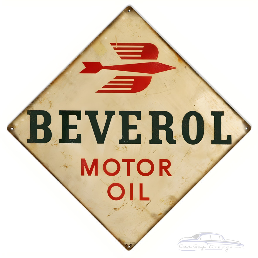 Beverol Motor Oils Metal Sign - 16" x 16" Beverol Motor Oils Metal Sign - 16" x 16"