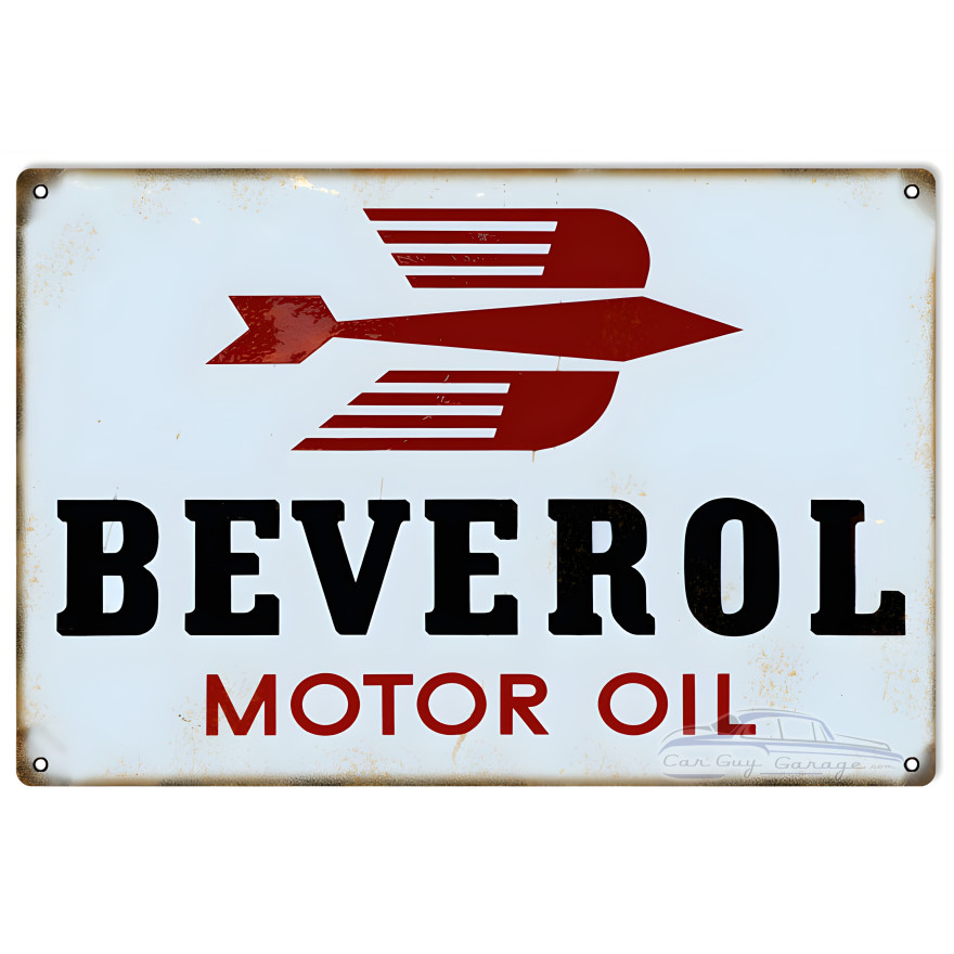 Beverol Motor Oil Metal Sign - 12" x 18" Beverol Motor Oil Metal Sign - 12" x 18"