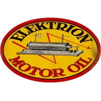 Elektrion Motor Oil Metal Sign - 9" x 14"