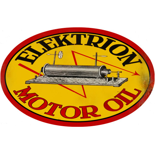 Elektrion Motor Oil Metal Sign - 9" x 14"