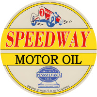 Speedway Motor Oil Metal Sign - 18" Round