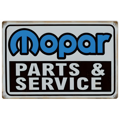Mopar Parts & Service Metal Sign - 12" x 18"
