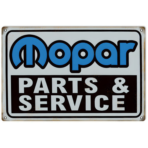 Mopar Parts & Service Metal Sign - 16" x 24"