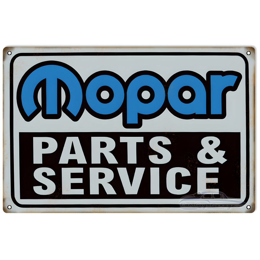 Mopar Parts & Service Metal Sign - 16" x 24" Mopar Parts & Service Metal Sign - 16" x 24"
