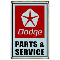Dodge Parts & Service Metal Sign - 12" x 18"