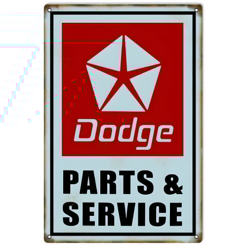 Dodge Parts & Service Metal Sign - 12" x 18"
