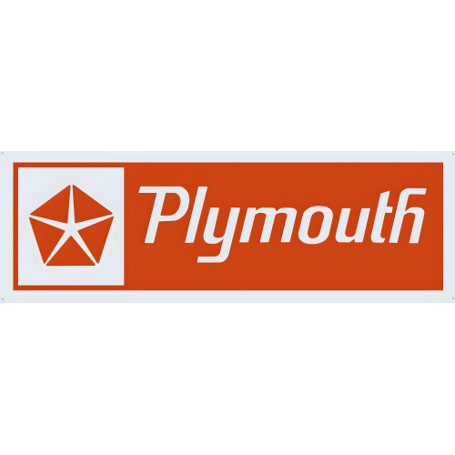 Plymouth Metal Sign - 8" x 24"