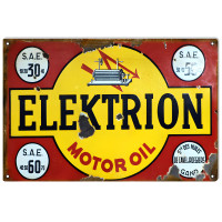 Elektrion Motor Oil Metal Sign - 16" x 24"