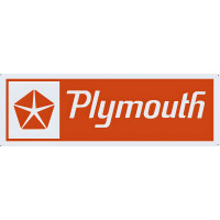 Plymouth Metal Sign - 6" x 18"