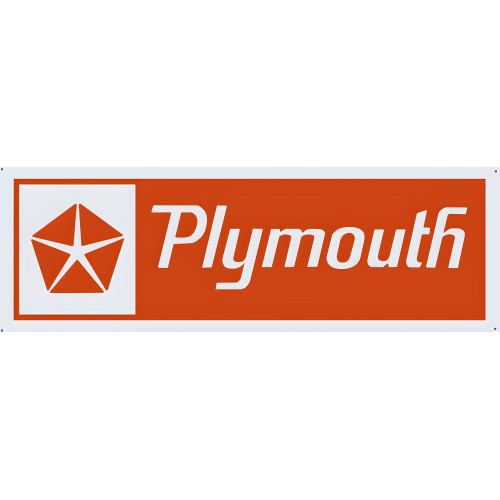 Plymouth Metal Sign - 6" x 18"