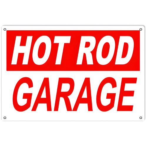 Hot Rod Garage Metal Sign - 16" x 24"