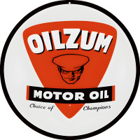 Oilzum Motor Oil Metal Sign - 18" Round