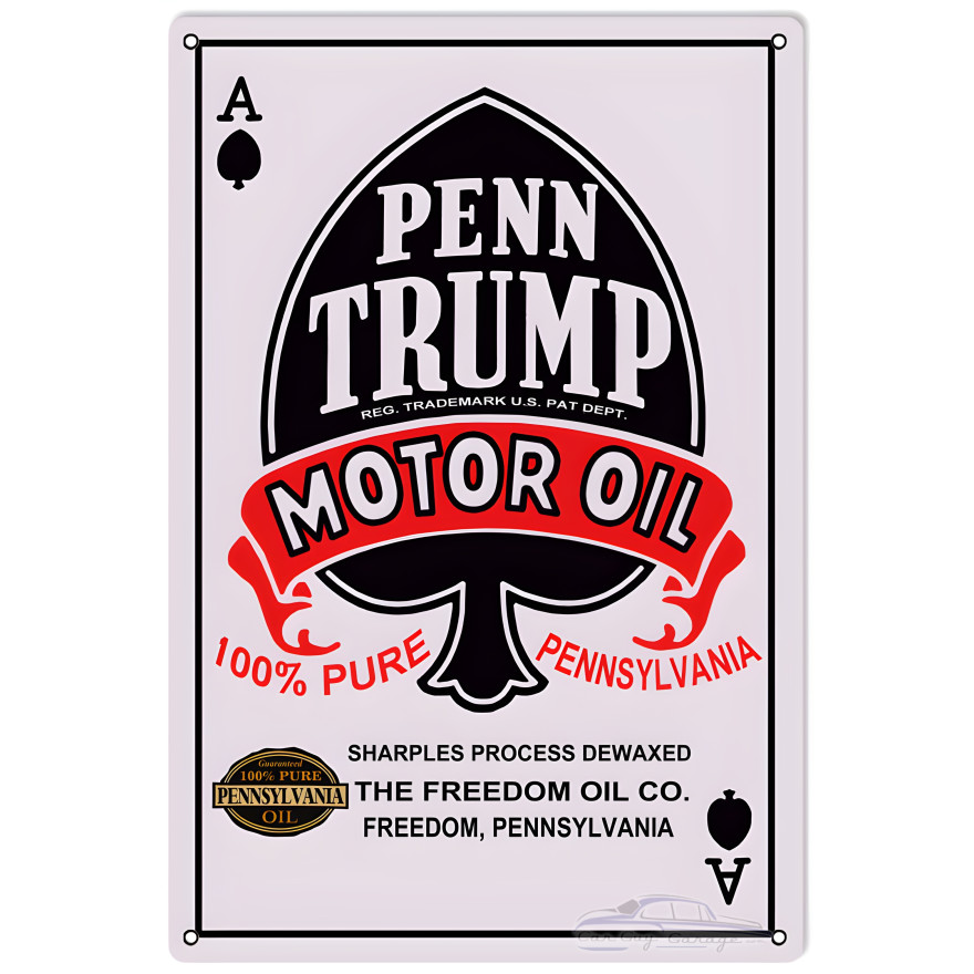 Penn Trump Ace Motor Oil Metal Sign - 16" x 24" Penn Trump Ace Motor Oil Metal Sign - 16" x 24"