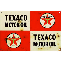Texaco Motor Oil Metal Sign - 12" x 18"