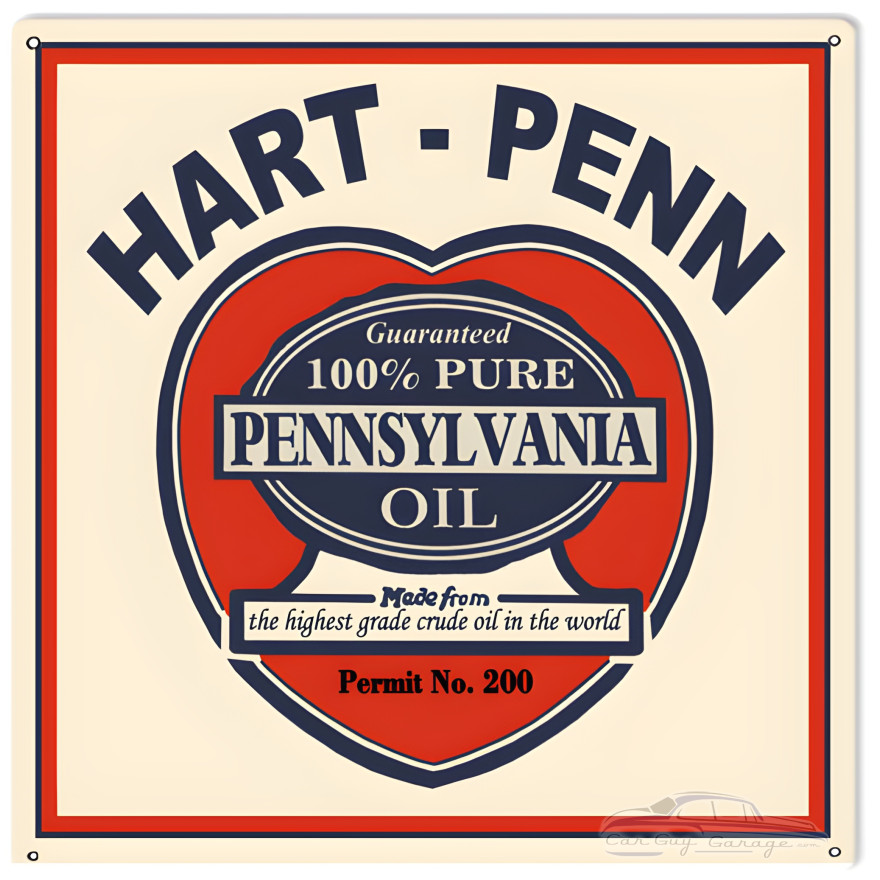 Hart Penn Pennsylvania Pure Motor Oil Metal Sign - 12" x 12" Hart Penn Pennsylvania Pure Motor Oil Metal Sign - 12" x 12"