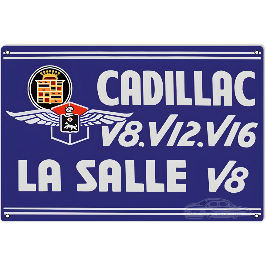 Cadillac V8 V12 V16 La Salle Metal Sign - 12" x 18" Cadillac V8 V12 V16 La Salle Metal Sign - 12" x 18"