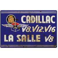 Cadillac V8 V12 V16 La Salle Metal Sign - 12" x 18"