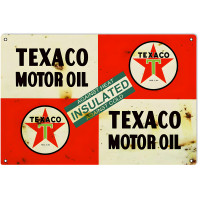 Texaco Motor Oil Metal Sign - 16" x 24"