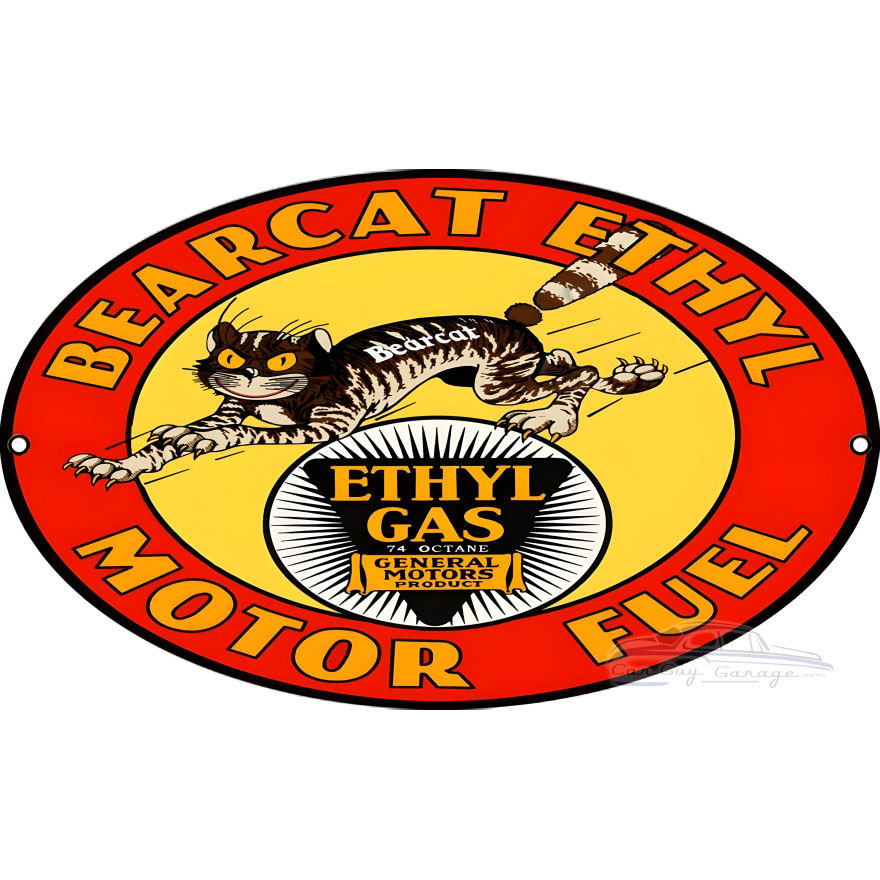 Bearcat Ethyl Motor Fuel Metal Sign - 11" x 18" Bearcat Ethyl Motor Fuel Metal Sign - 11" x 18"
