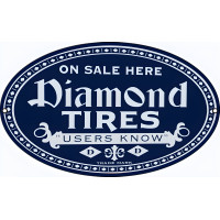 Diamond Tires On Sale Here Metal Sign - 11" x 18"