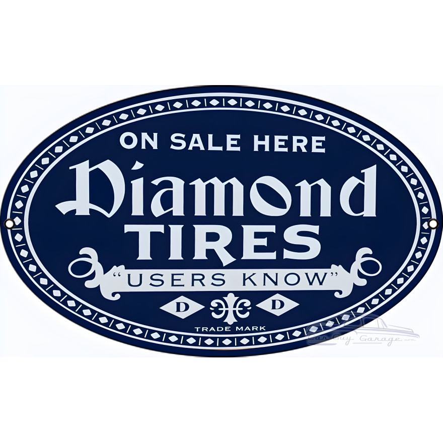 Diamond Tires On Sale Here Metal Sign - 11" x 18" Diamond Tires On Sale Here Metal Sign - 11" x 18"