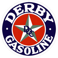 Derby Gasoline Metal Sign - 30" Round