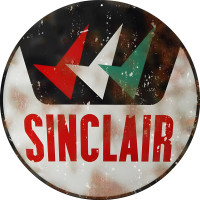 Sinclair Motor Oil Metal Sign - 24" Round