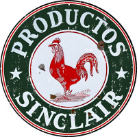 Productos Sinclair Motor Oil Metal Sign - 24" Round