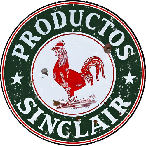 Productos Sinclair Motor Oil Metal Sign - 24" Round