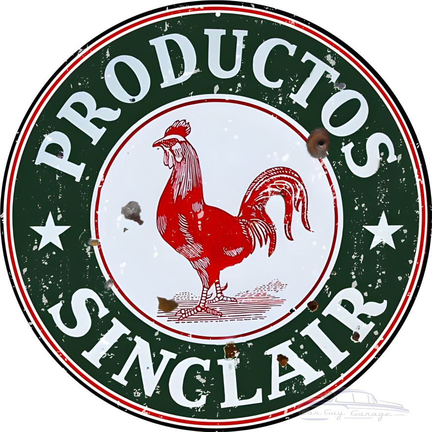 Productos Sinclair Motor Oil Metal Sign - 24" Round Productos Sinclair Motor Oil Metal Sign - 24" Round
