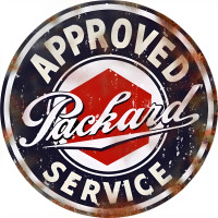 Approved Packard Service Metal Sign - 30" Round