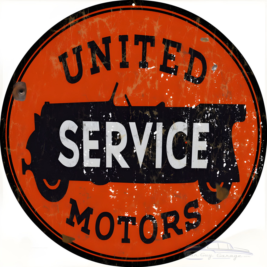 United Service Motors Metal Sign - 30" Round United Service Motors Metal Sign - 30" Round