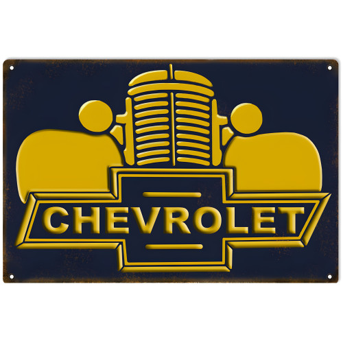 Nostalgic Chevrolet Metal Sign - 12" x 18"