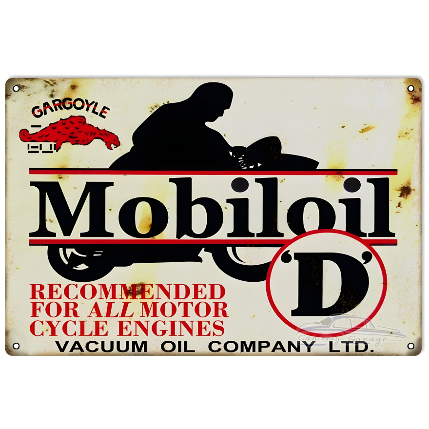 Mobil Oil D Nostalgic Metal Sign - 12" x 18" Mobil Oil D Nostalgic Metal Sign - 12" x 18"