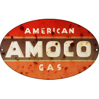 AMOCO Gas Metal Sign - 11" x 18"