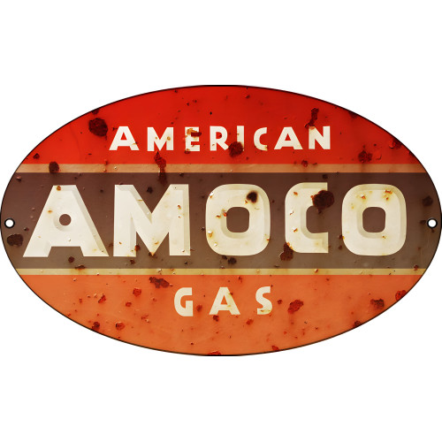AMOCO Gas Metal Sign - 11" x 18"