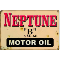Neptune Motor Oil Metal Sign - 12" x 18"