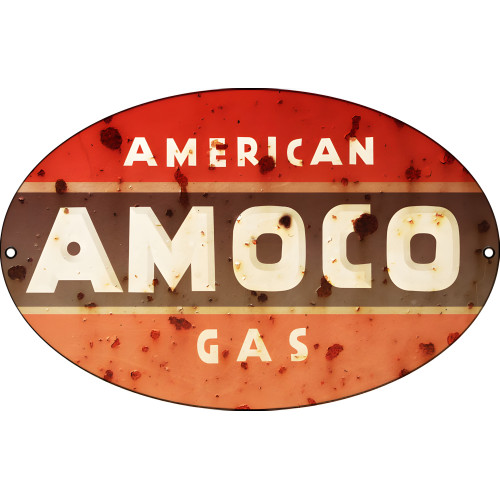 AMOCO Gas Metal Sign - 9" x 14"